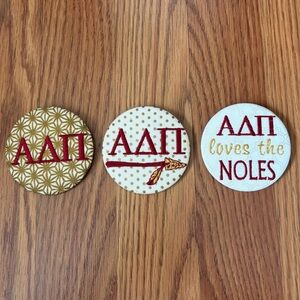 FSU ADPi game day pins set of 3